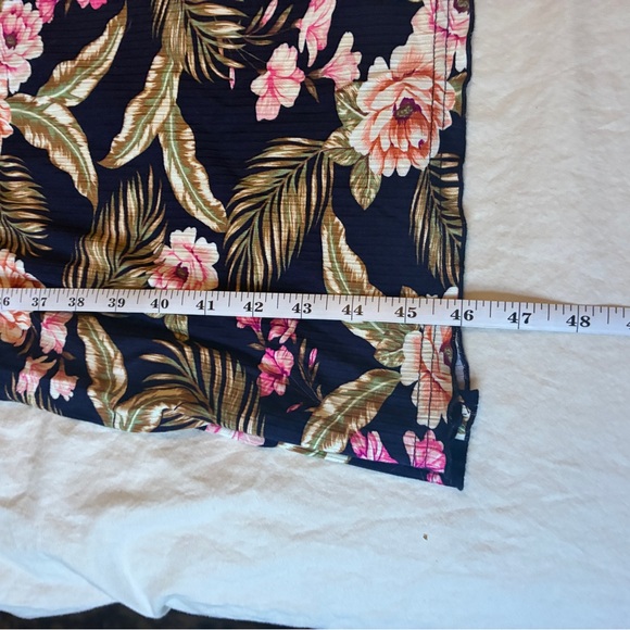 O'Neill Floral Midi Dress Navy Pink | Size M - Picture 7 of 7